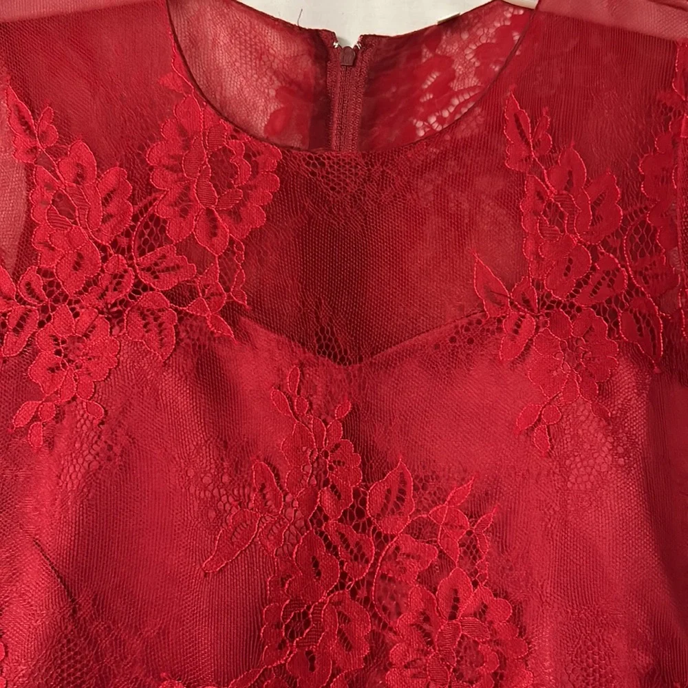 NWOT Big Girls - Elegant Lace Chiffon Dress - Maxi-length Skirt - Picture 4 of 6